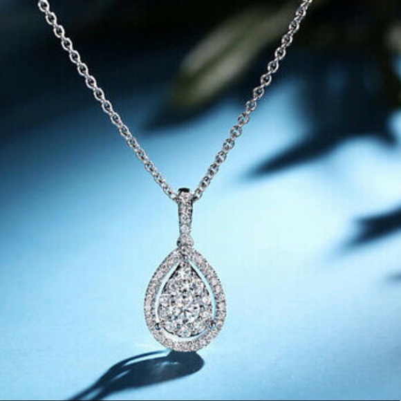 NWT SPARKLY STERLING Silver Necklace - Picture 4 of 4